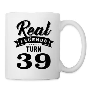 Real Legends Turn 39, 39 Birthday - Mug - white - Right