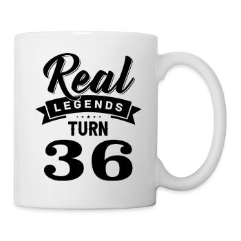 Real legends turn 36, 36 birthday - Mug - white - Right