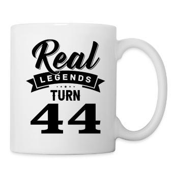Real legends turn 44, 44 birthday - Mug - white - Right