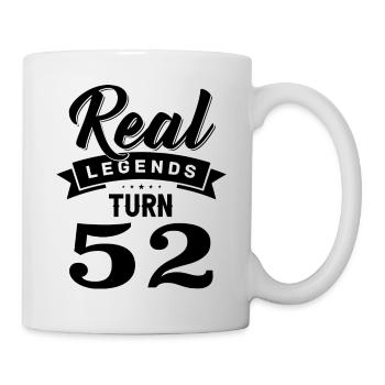 Real Legends Turn 52, 52 Birthday - Mug - white - Right