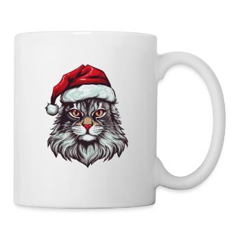 Cat Head Christmas Portrait - Mug - white - Right