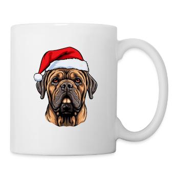 Mastiff Dog Head Christmas Portrait - Mug - white - Right