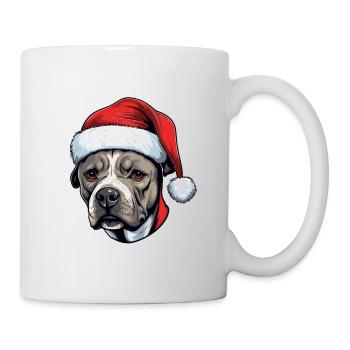 Staffordshire Bull Terrier Dog Head Christmas P - Mug - white - Right