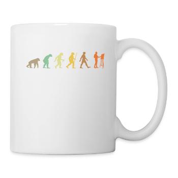 Painting Retro Artist Art Evolution Paint Palette - Mug - white - Right