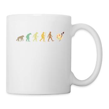 Painting Retro Artist Art Evolution Paint Palette - Mug - white - Right