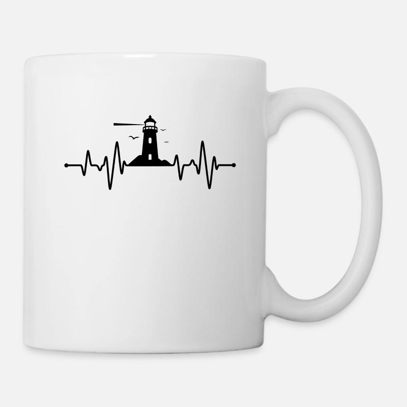 Battement de cœur du phare - Mug blanc - blanc
