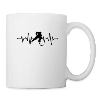 Eishockey Herzschlag - Tasse - Weiß - Rechts