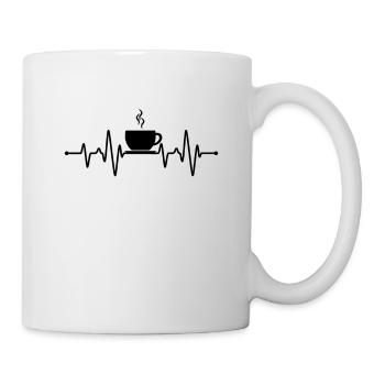 Battement de cœur du café - Mug blanc - blanc - Droite