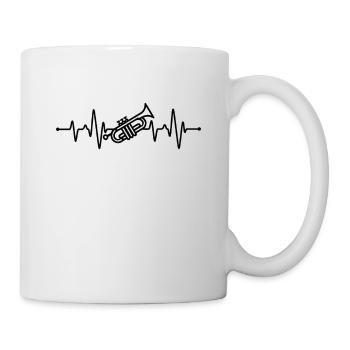 Battement de cœur de la trompette - Mug blanc - blanc - Droite