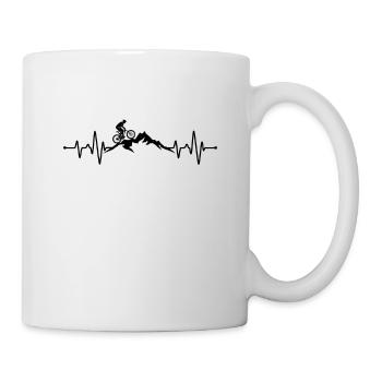 Mountain Bike Heartbeat - Mug - white - Right