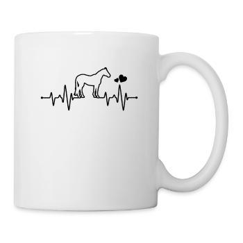 Herzschlag Pferde - Tasse - Weiß - Rechts