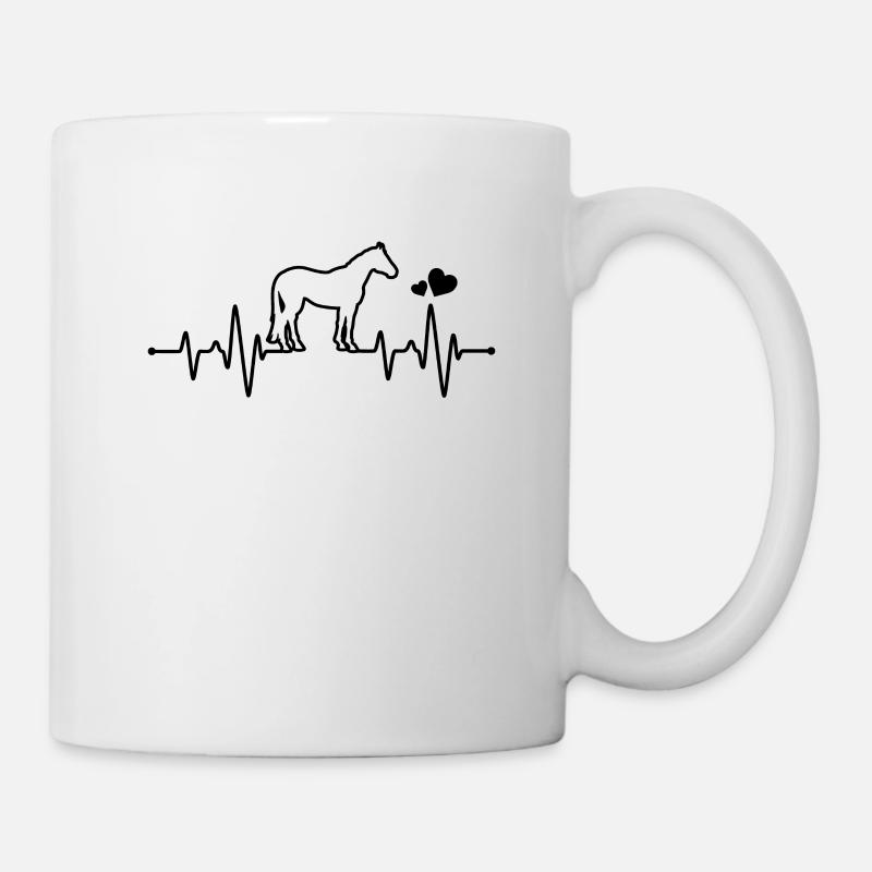 Herzschlag Pferde - Tasse - Weiß