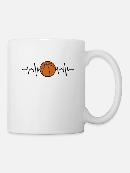 Basketball Herzschlag - Tasse - Weiß
