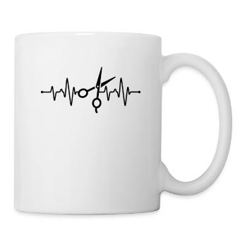 Coiffeur Heartbeat - Mug blanc - blanc - Droite