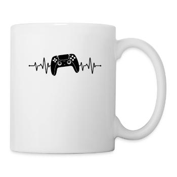 Battement de cœur du joueur - Mug blanc - blanc - Droite