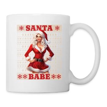 Weihnachtsfrau Sexy Weihnachten Ugly Christmas - Tasse - Weiß - Rechts