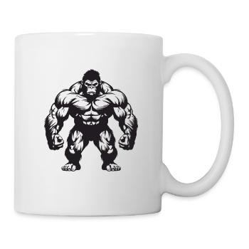 Gorilla Muskeln Fitness Gym - Tasse - Weiß - Rechts
