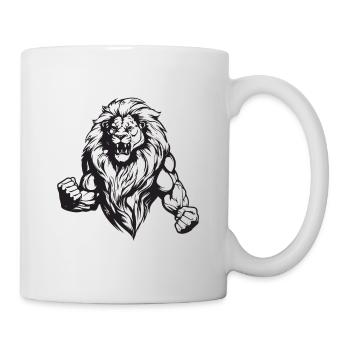 Löwe Muskeln Gym Bodybuilding - Tasse - Weiß - Rechts