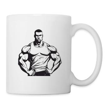 Bodybuilder Muscles Workout Gym - Mug - white - Right