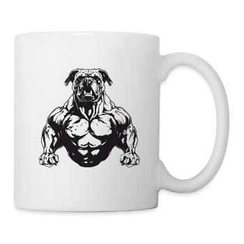 Dog Muscles Dog Workout Gym - Mug - white - Right