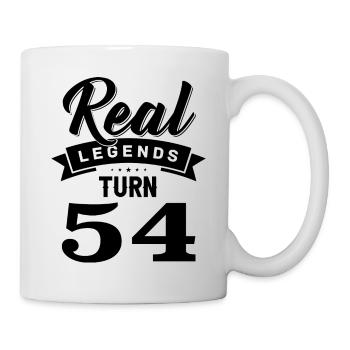 De vraies légendes ont 54 ans, 54 ans - Mug blanc - blanc - Droite