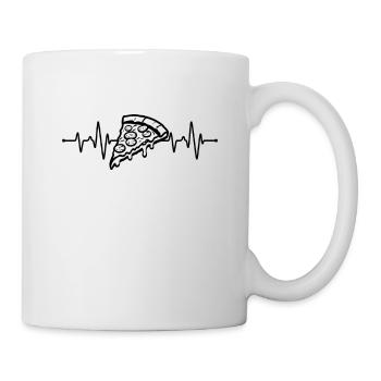 Pizza Herzschlag - Tasse - Weiß - Rechts