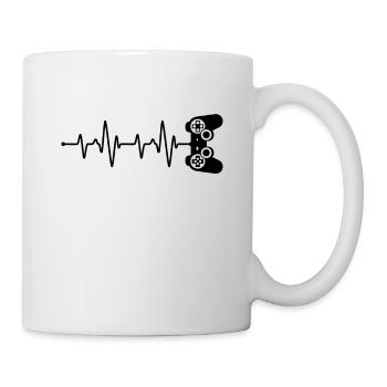 Battement de cœur du joueur - Mug blanc - blanc - Droite