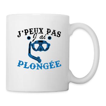 Je Peux Pas J ai Plongée Humour Cadeau - Mug blanc - blanc - Droite