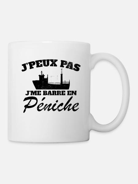 J'peux pas j'me barre en péniche - Mug blanc - blanc