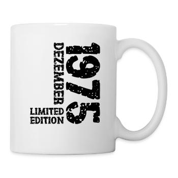 1975 Dezember Limited Edition 48. Geburtstag Deko - Tasse - Weiß - Rechts