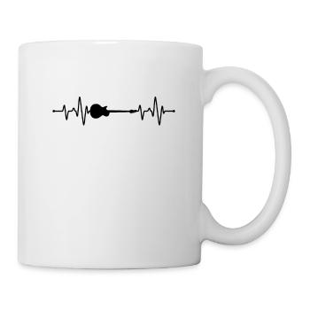Gitarre Herzschlag - Tasse - Weiß - Rechts