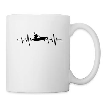 Battement de cœur du kayak - Mug blanc - blanc - Droite