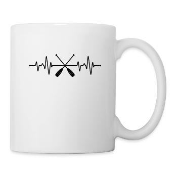 Battement de cœur du kayak - Mug blanc - blanc - Droite