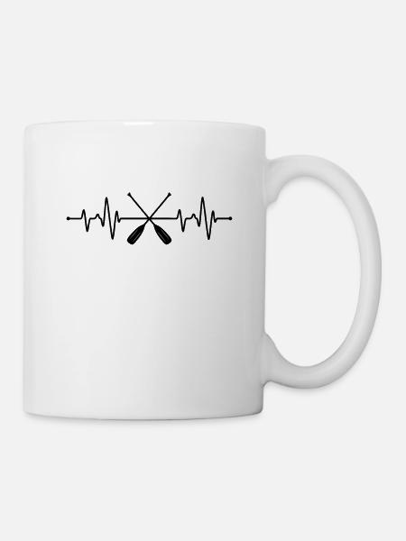Kajak Herzschlag - Tasse - Weiß