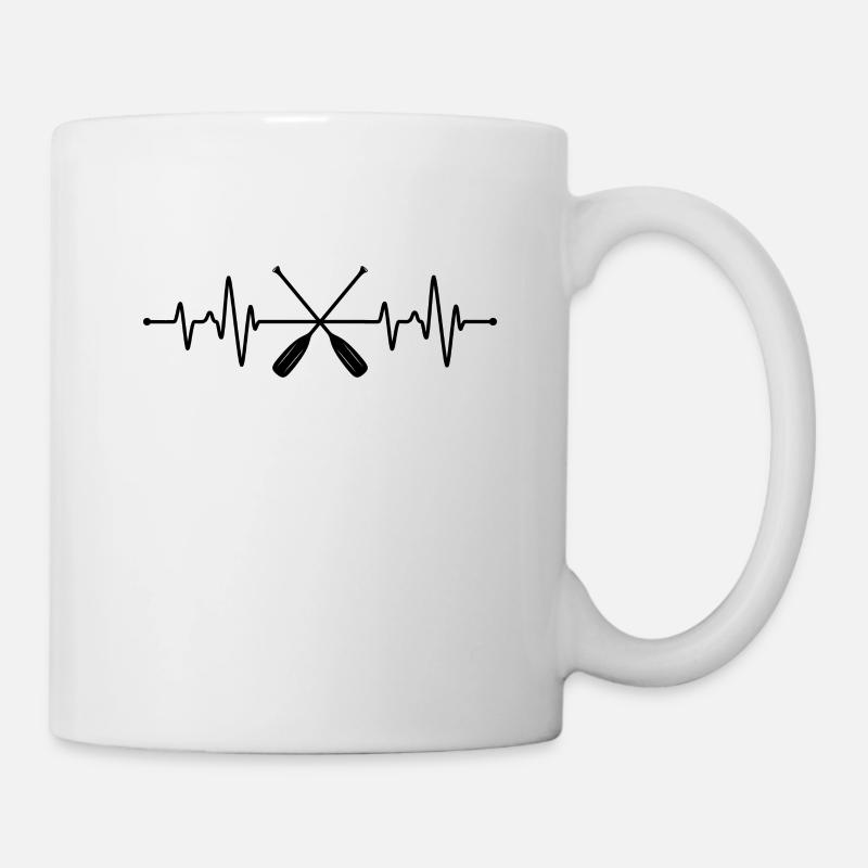 Kajak Herzschlag - Tasse - Weiß