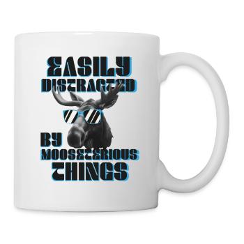 Leicht Abgelenkter Lustiger Elch-elch - Tasse - Weiß - Rechts