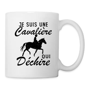 Ich bin ein Reiter, der Geschenke zerreißt - Tasse - Weiß - Rechts