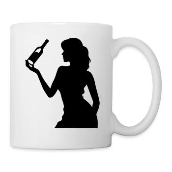 Party Woman Drunk Célébrant La Bouteille - Mug blanc - blanc - Droite