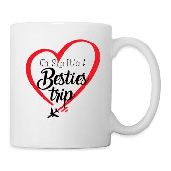 Week-end entre filles Oh Sip C’est un voyage de meilleures amies - Mug blanc - blanc - Droite