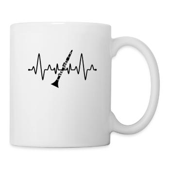 Klarinettist Herzschlag - Tasse - Weiß - Rechts