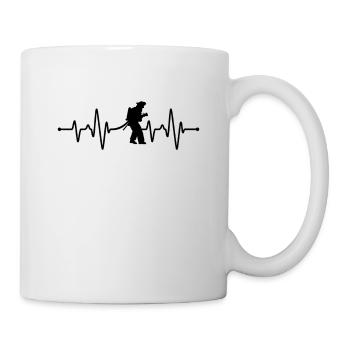 Battements de cœur des pompiers - Mug blanc - blanc - Droite