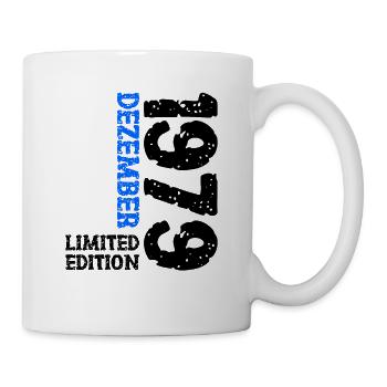1979 Dezember Limited Edition 44. Geburtstag Deko - Tasse - Weiß - Rechts