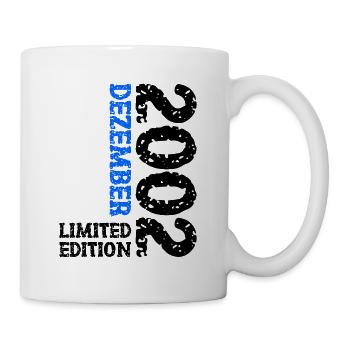 2002 Dezember Limited Edition 21. Geburtstag Deko - Tasse - Weiß - Rechts
