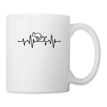 Battement de cœur kangourou - Mug blanc - blanc - Droite