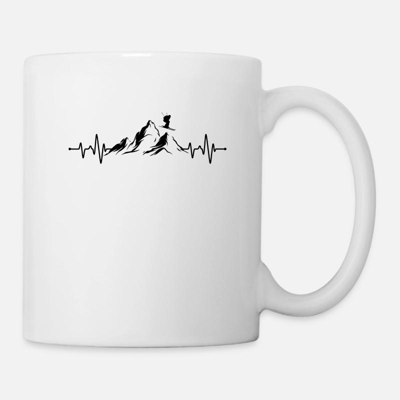 Ski Herzschlag - Tasse - Weiß
