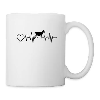 Battement de cœur de la chèvre - Mug blanc - blanc - Droite