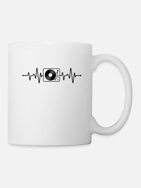 DJ Techno Heartbeat - Mug - white