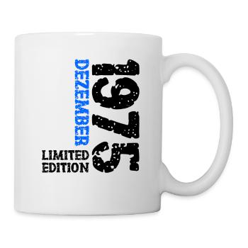 1975 Dezember Limited Edition 48. Geburtstag Deko - Tasse - Weiß - Rechts