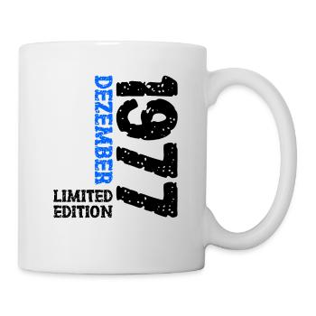 1977 Dezember Limited Edition 46. Geburtstag Deko - Tasse - Weiß - Rechts
