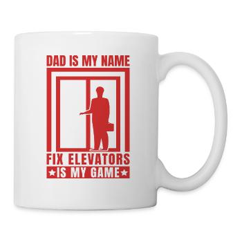 Elevator Inspector Dad Is My Name Fix Elevators - Mug - white - Right
